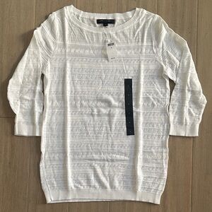 Banana Republic White Knit Sweater
